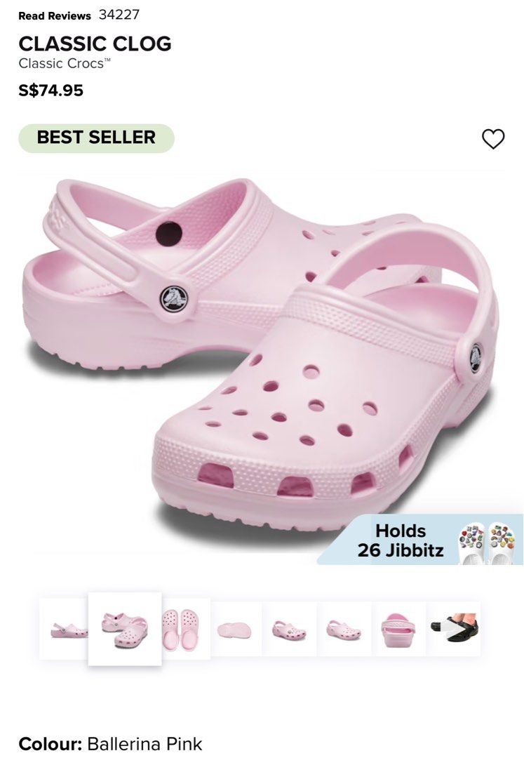 White and outlet pink crocs