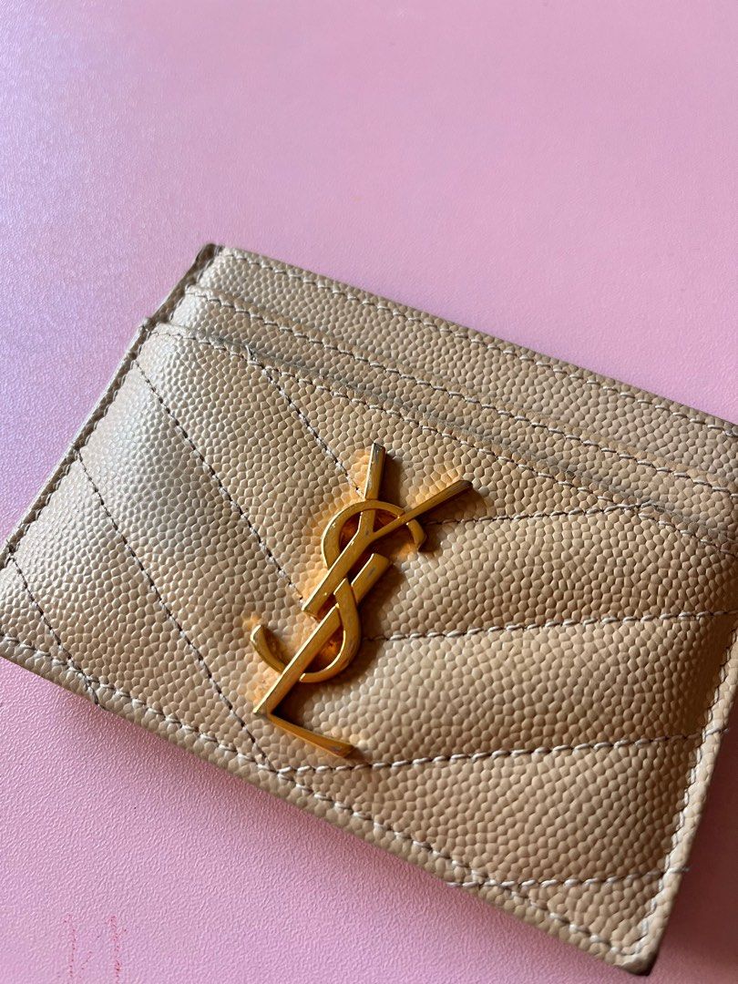 YSL Card Holder beige