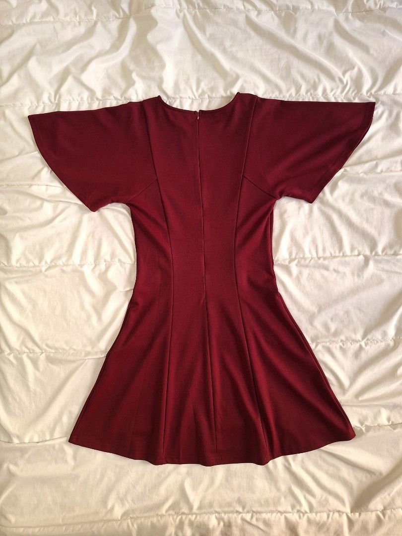 Zalora shop maroon dress