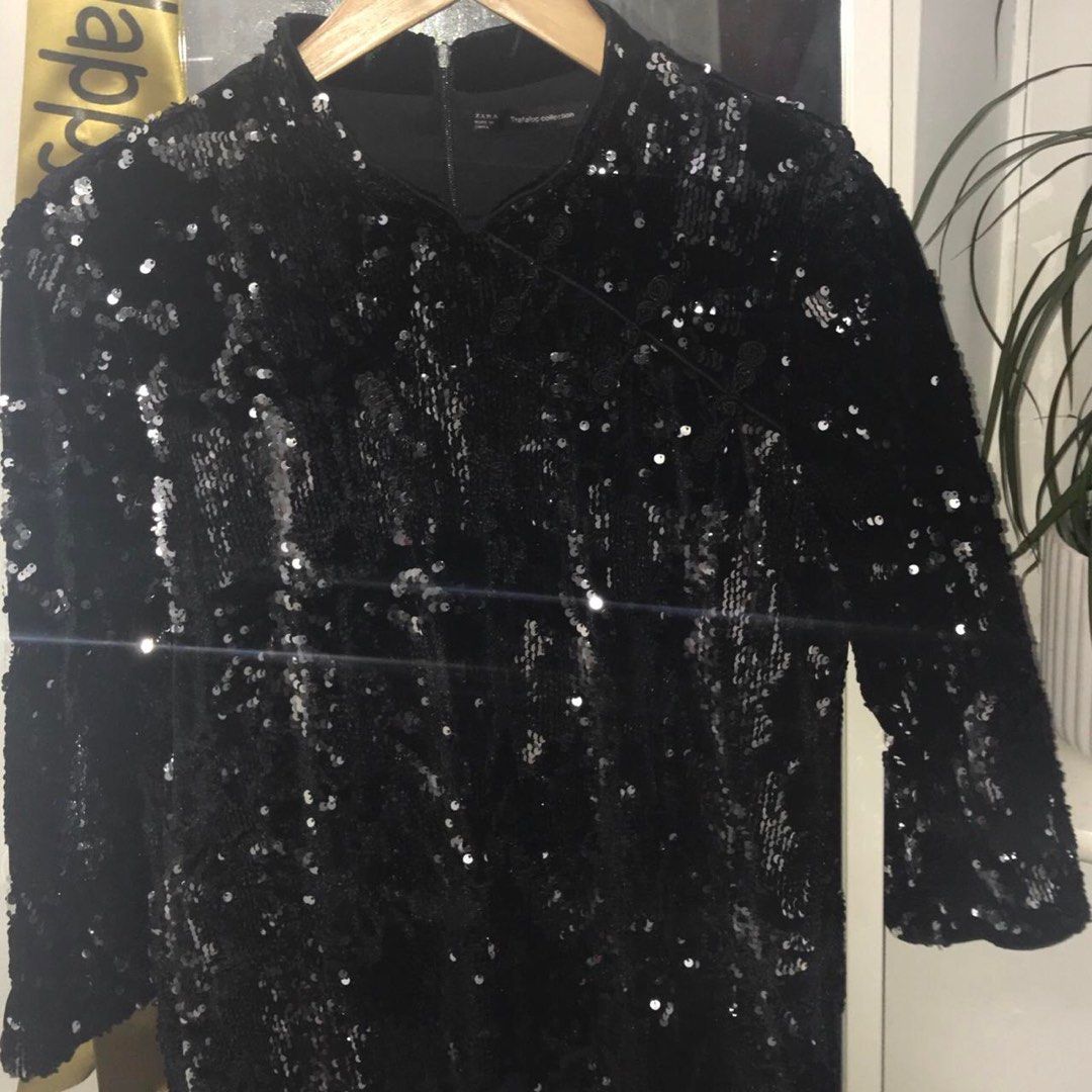chinese dress ladies Zara Sequin Mini Dress  Curvy Girl Styles Boutique