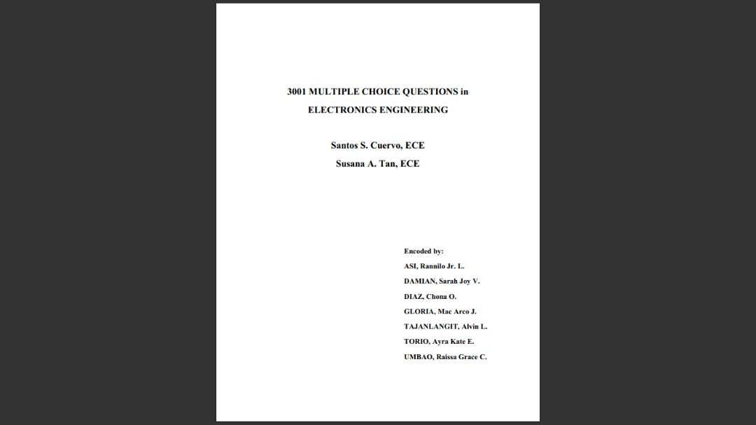 3001 Multiple Choice Questions in Electronics Engineering, Hobbies