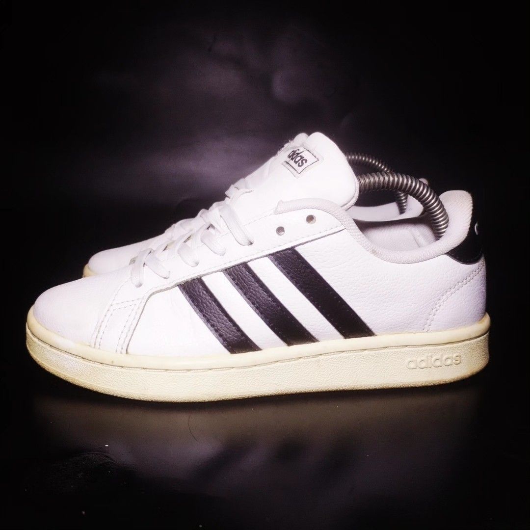 3.5uk 36eur ORIGINAL ADIDAS ADVANTAGE WHITE CLEAR LILAC FULL LEATHER