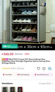 5 layer Shoe Organizer/Storage