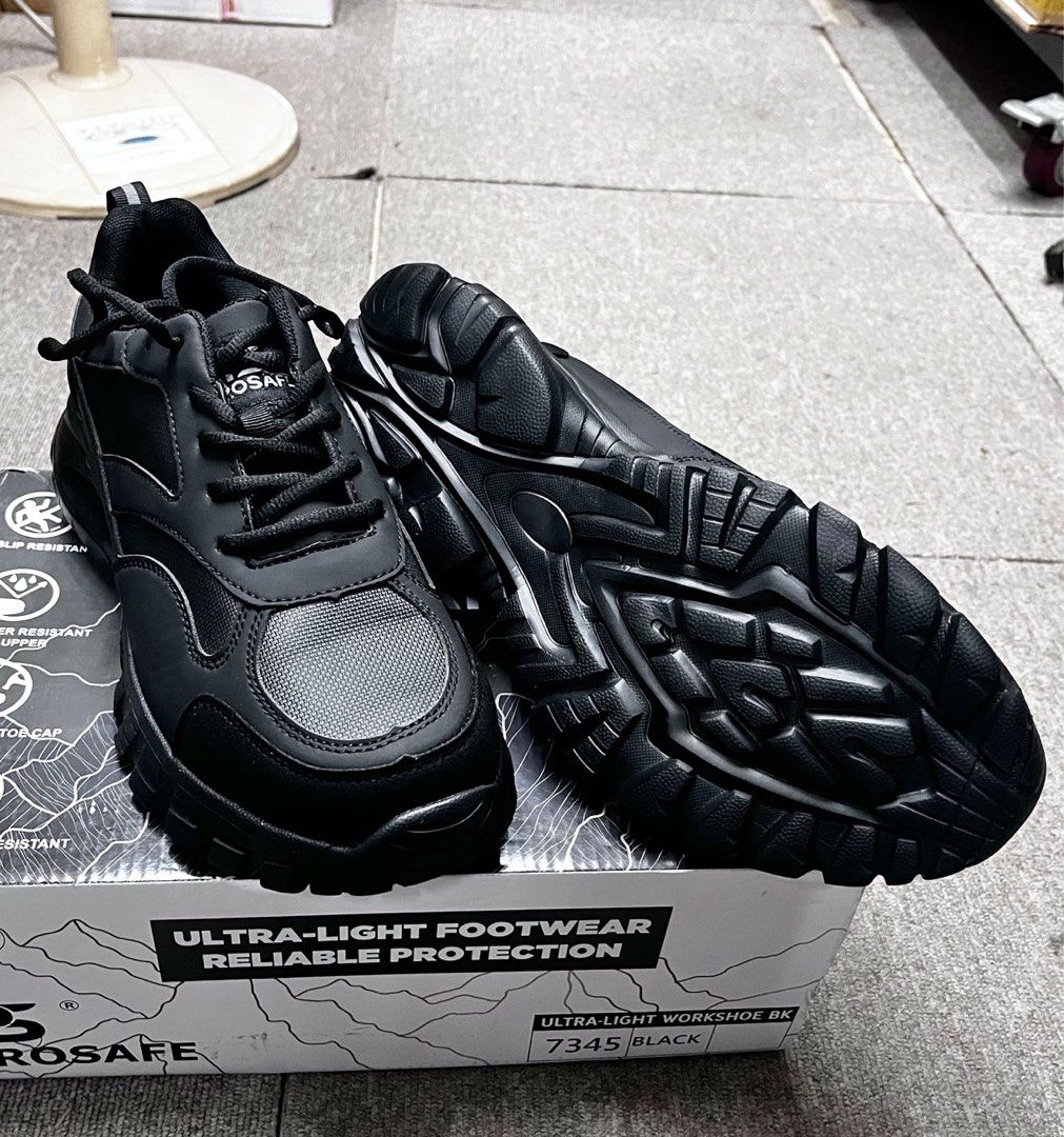 Women's black steel toe shoes 2025
