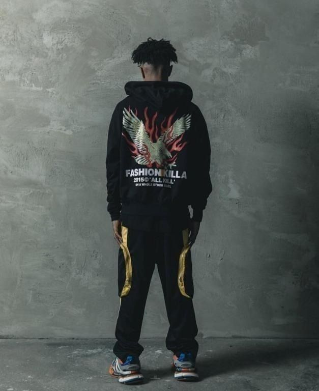 FASHION KILLA FLAME EAGLE HOODIE