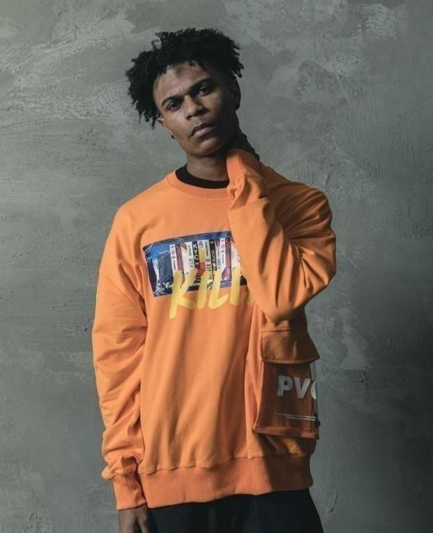 FASHION KILLA NEON LOGO SWEATER M