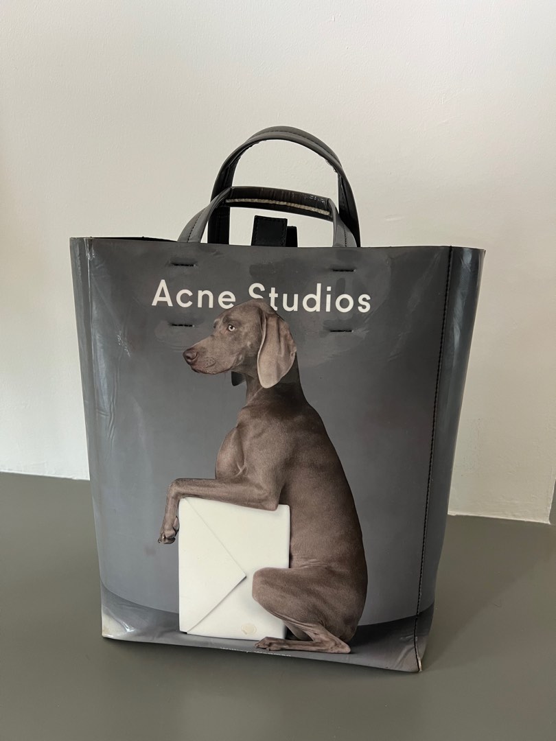 Acne Studios s Baker Tote Bag with Weimaraner Dog Graphic