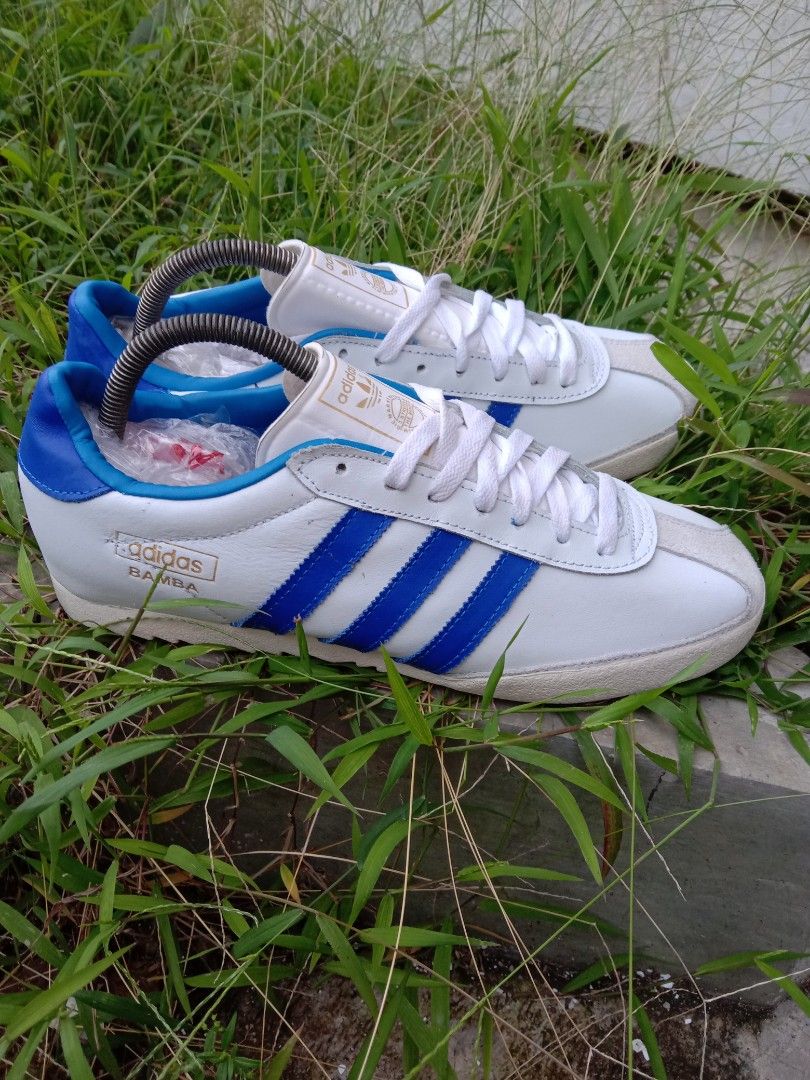 Adidas bamba blue suede store