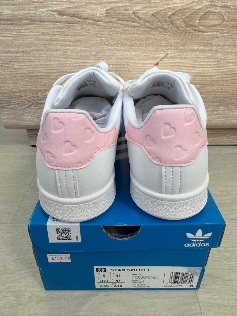 Adidas stan store smith white pink