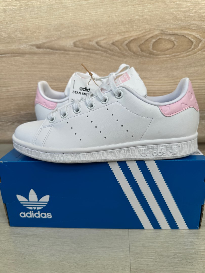 Adidas Stan Smith J White Pink Sneakers Women s Fashion Footwear