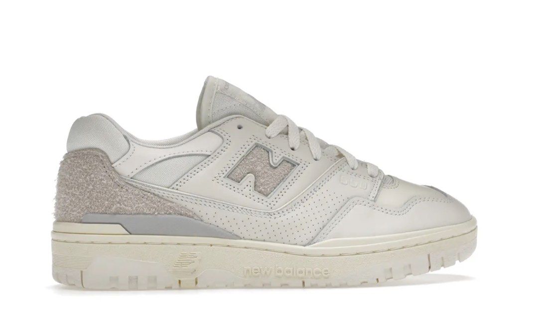 White new discount balance leather