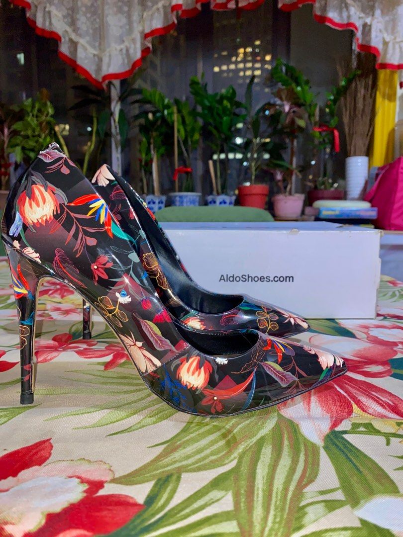 ALDO Floral Stiletto Heels Size 7.5 US 2023 Edition Pristine Condition with Box and Dust Bag Women s Fashion Footwear Heels on Carousell
