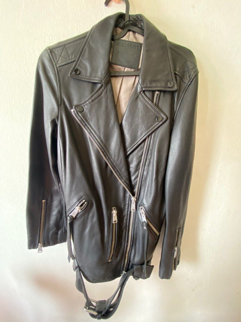 ALL SAINTS LEATHER BIKER JACKET Women s Fashion Coats Jackets and Outerwear on Carousell
