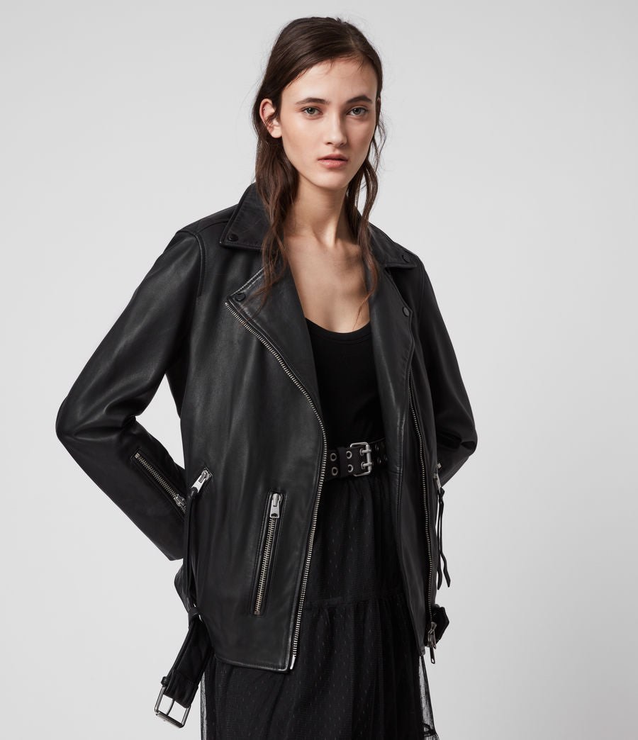 All saints womens biker jacket discount