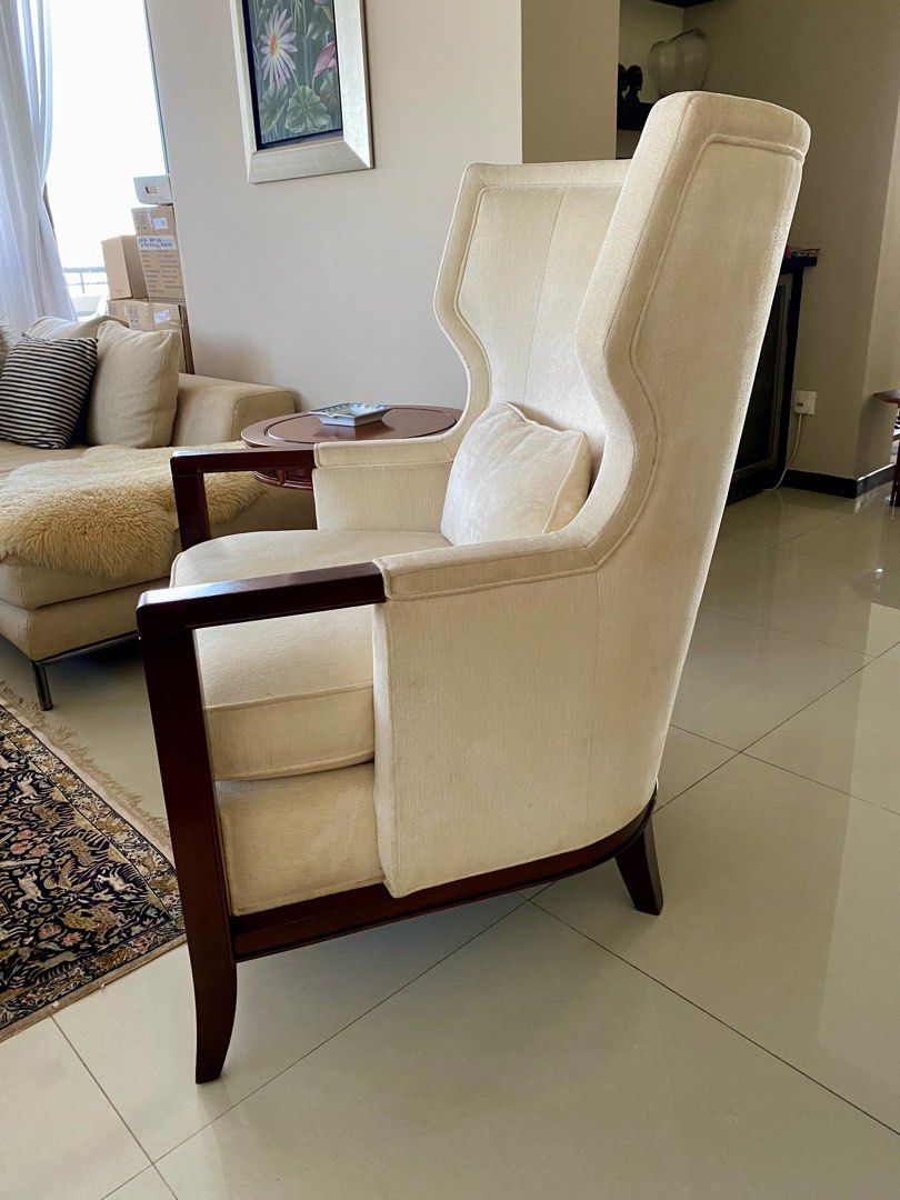 Baker wingback chairs sales