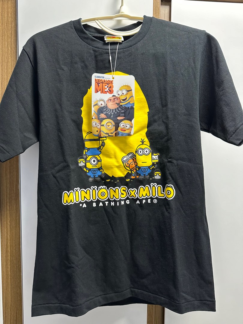 Bape x Minions Tee, 男裝, 上身及套裝, T-shirt、恤衫、有領衫