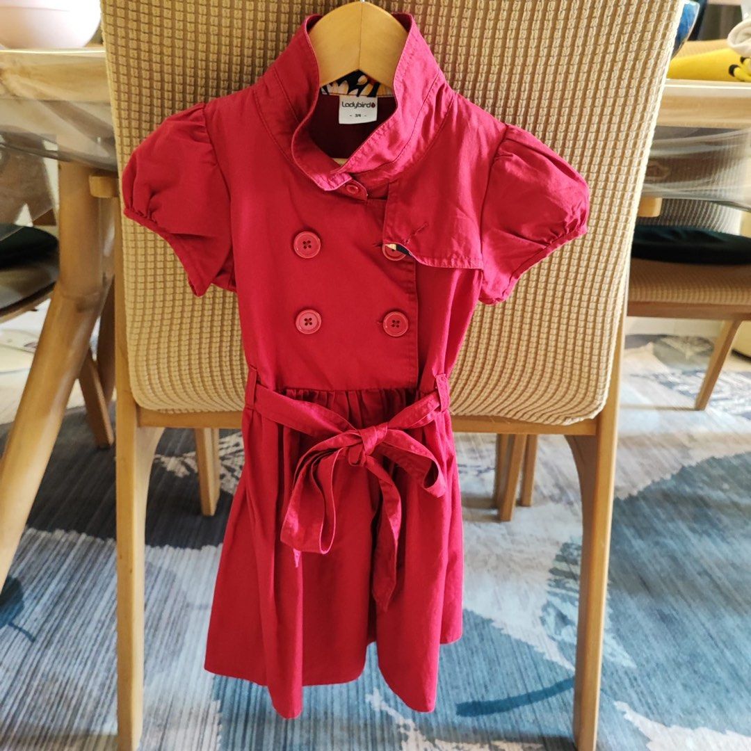 Red dress for 3 year old hot sale