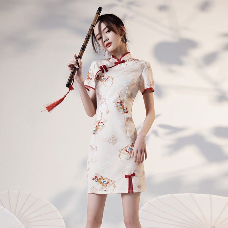 BN CNY Chinese New Year red dress Qipao Women s Fashion Dresses