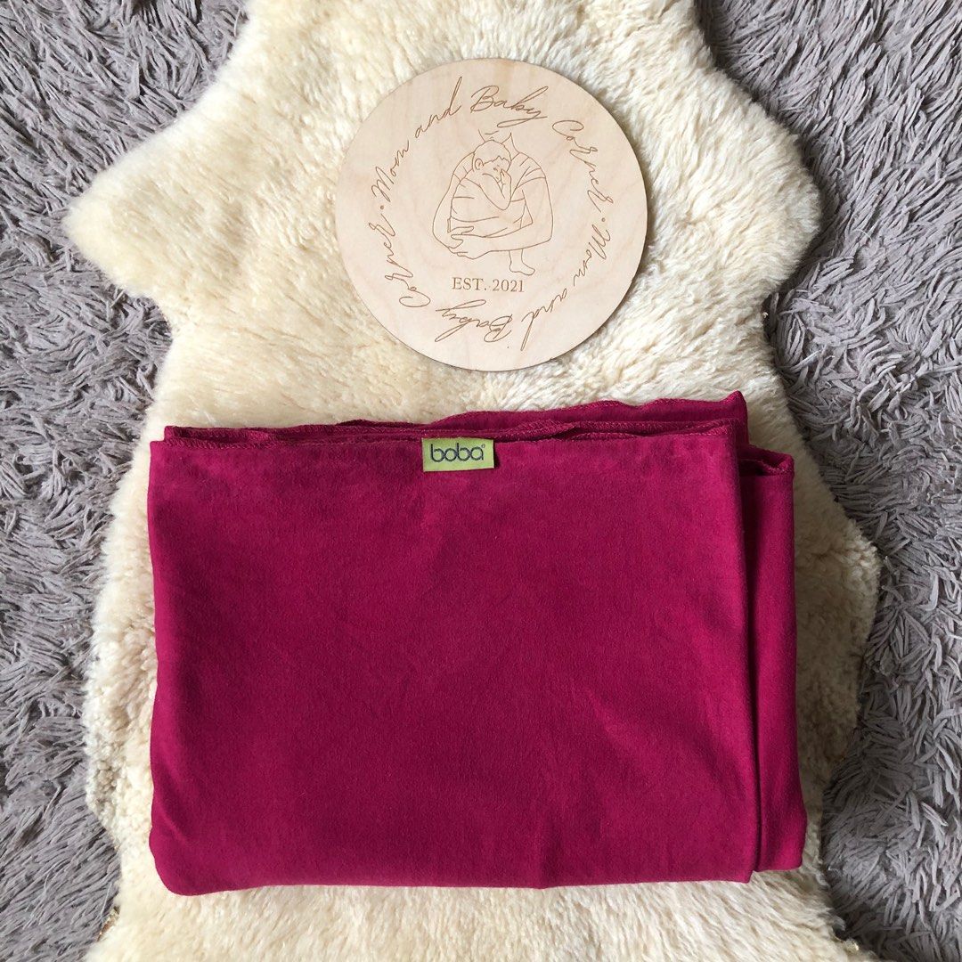 Boba wrap carrier (Category: Carriers & Slings) located in Cabiao. Submitted by MomAndBabyCorner (Listing ID 1282261979, Image 3). Description: Boba One size Can carry 5 lbs to 35lbs with 2 stitches as shown in pic EUC PHP 1,250.