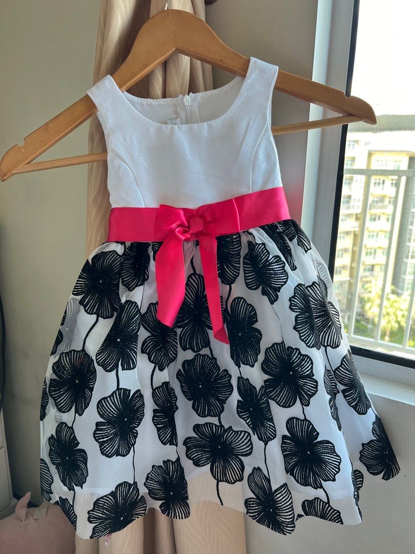 Bonnie Jean Black and White Party Dress 3Y Babies Kids Babies Kids Fashion on Carousell