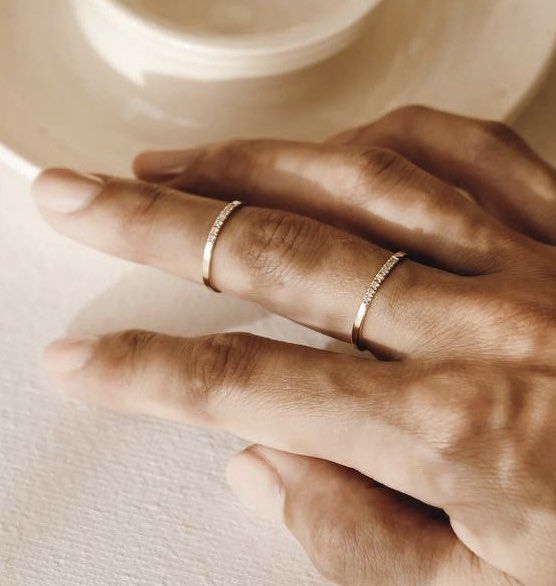 Gold pave band sale