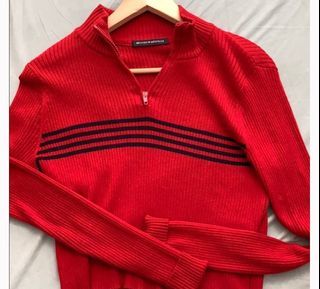 Brandy Melville Ribbed Half Zip Sweater