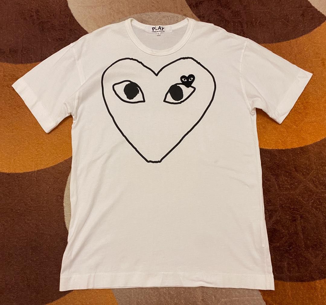 CDG Comme Des Garcons Play Double Heart ts