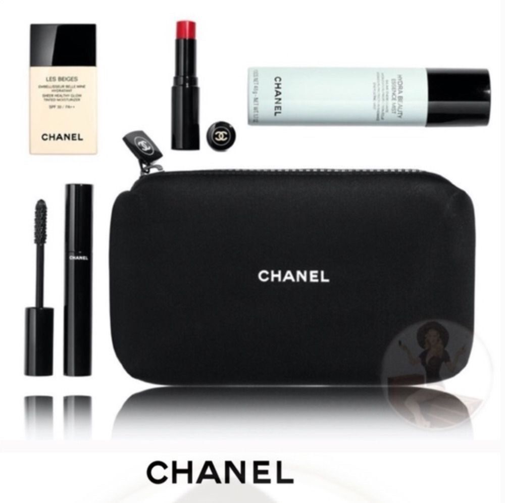 Chanel Neoprene Cosmetic Makeup Pouch Women s Fashion Bags Wallets Purses Pouches on Carousell