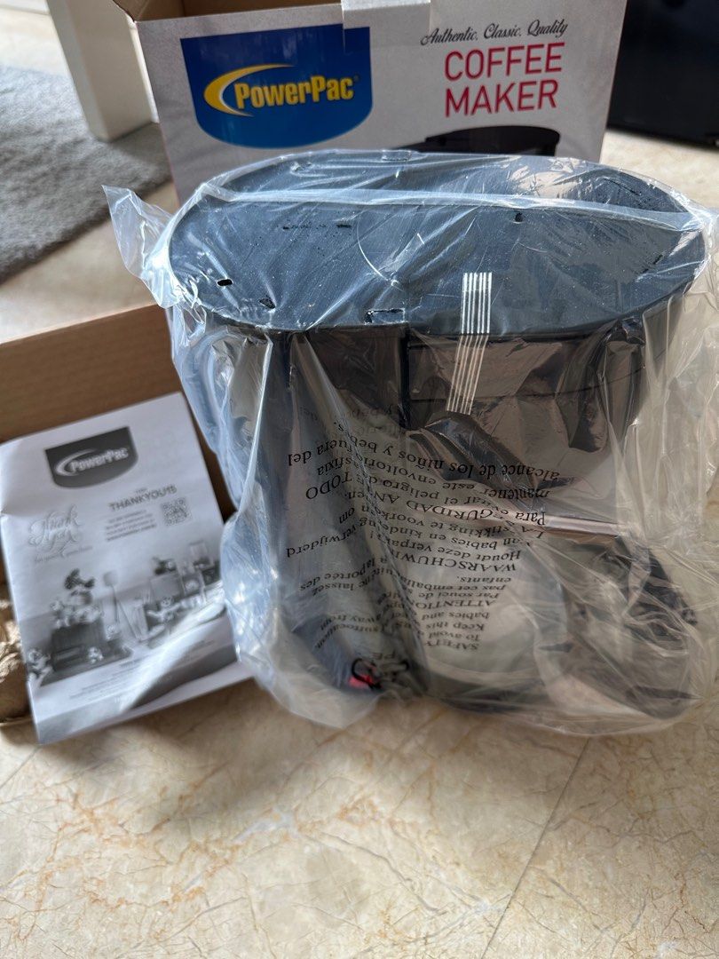 Coffee maker (Category: Coffee Machines & Makers) located in Singapore. Submitted by useshm (Listing ID 1282236839, Image 3). Description: Powerpac brand Coffee Maker, brand new in box. .