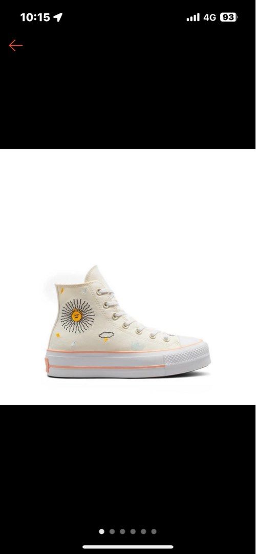 Converse CTAS Lift Platform Floral Embroidery Women s Sneakers