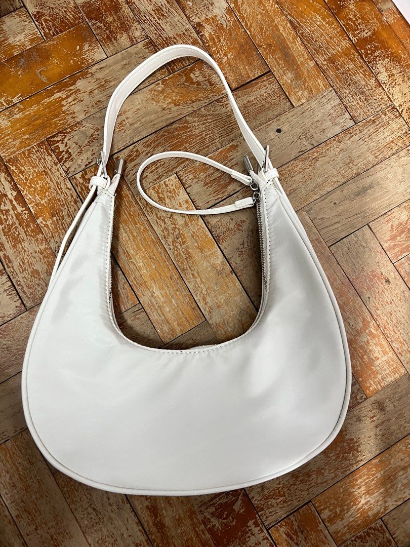 Cream baguette store bag