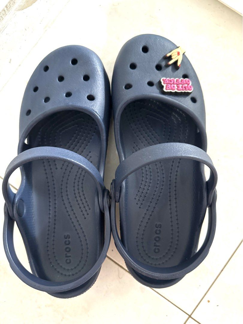 Navy Crocs Sandals Mary Jane BRAND NEW Women s Fashion