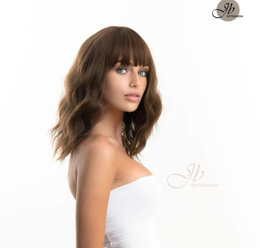 Curly short hair wig (Category: Hair Accessories) located in Dasmarinas. Submitted by legitbeauty08 (Listing ID 1282235379, Image 2). Description: Brandnew available stocks Brown curly wigs Pwede i wash I curl I iron.