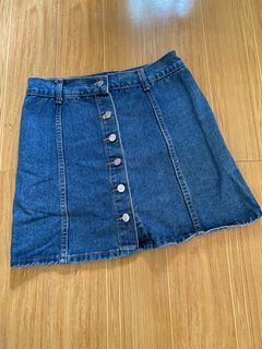 denim skort button down (skirt with denim short)