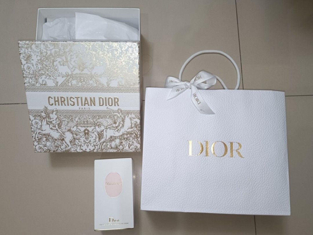 Dior Christmas Edition Box and Paper Bag (Category: Luxury Accessories) located in Pasay City. Submitted by littlesecrets.sh (Listing ID 1282373980, Image 1). Description: Dior Christmas Edition Box and Paper Bag with Diorissimo box.