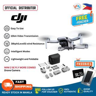 DJI Mini 2 SE Fly More Combo Remote-Controlled 2.7K HD Camera Drone with 32gb SD card & Power bank VMI Direct