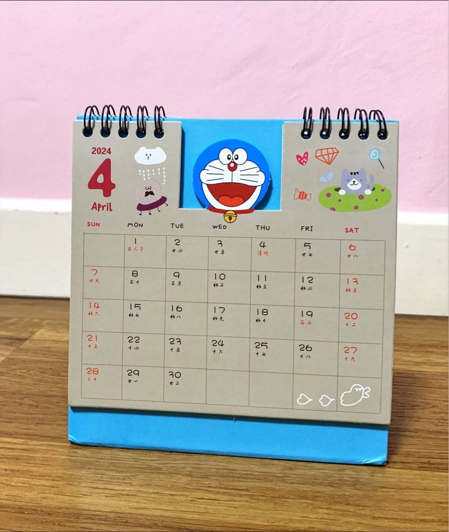 doraemon 2024 calendar, Hobbies & Toys, Stationery & Craft, Other