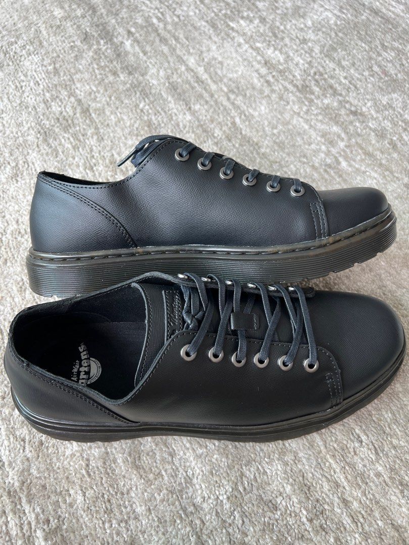 Dr. Martens Dante Black Smooth Straw Grain Men s Fashion