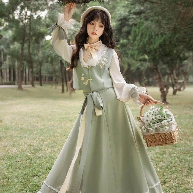 Dress cheongsam modern dress korea Fesyen Wanita Pakaian Wanita