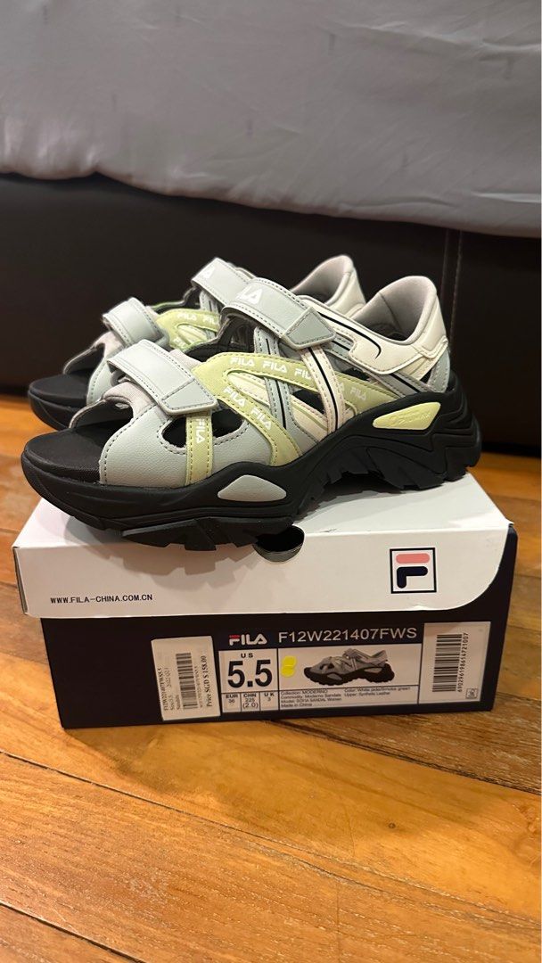 Fila sandals womens green on sale
