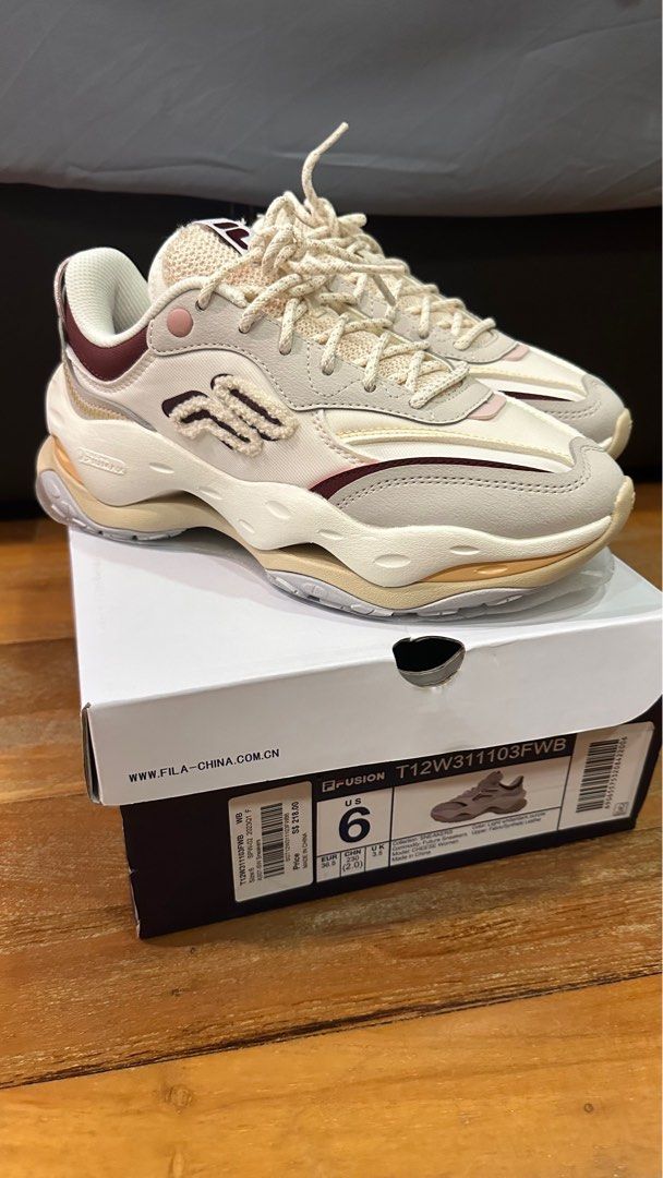 Purple fila sneakers on sale