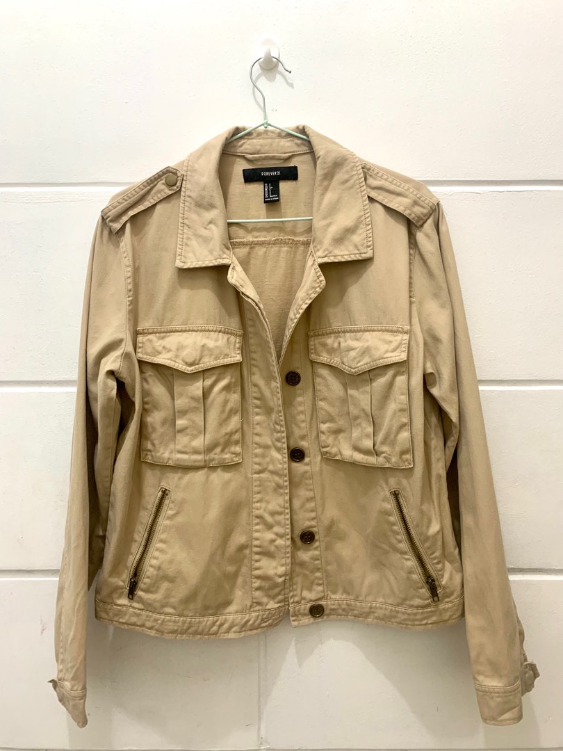 Forever 21 khaki best sale jacket