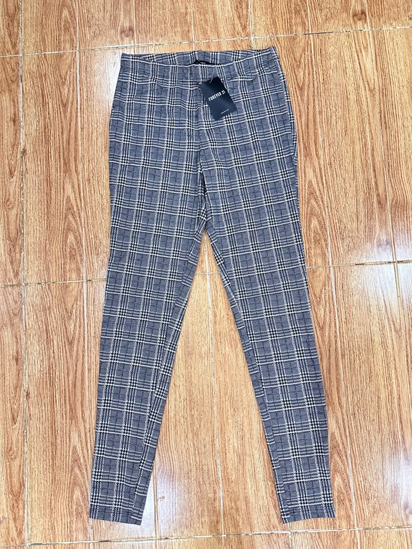 Forever 21 plaid leggings discount