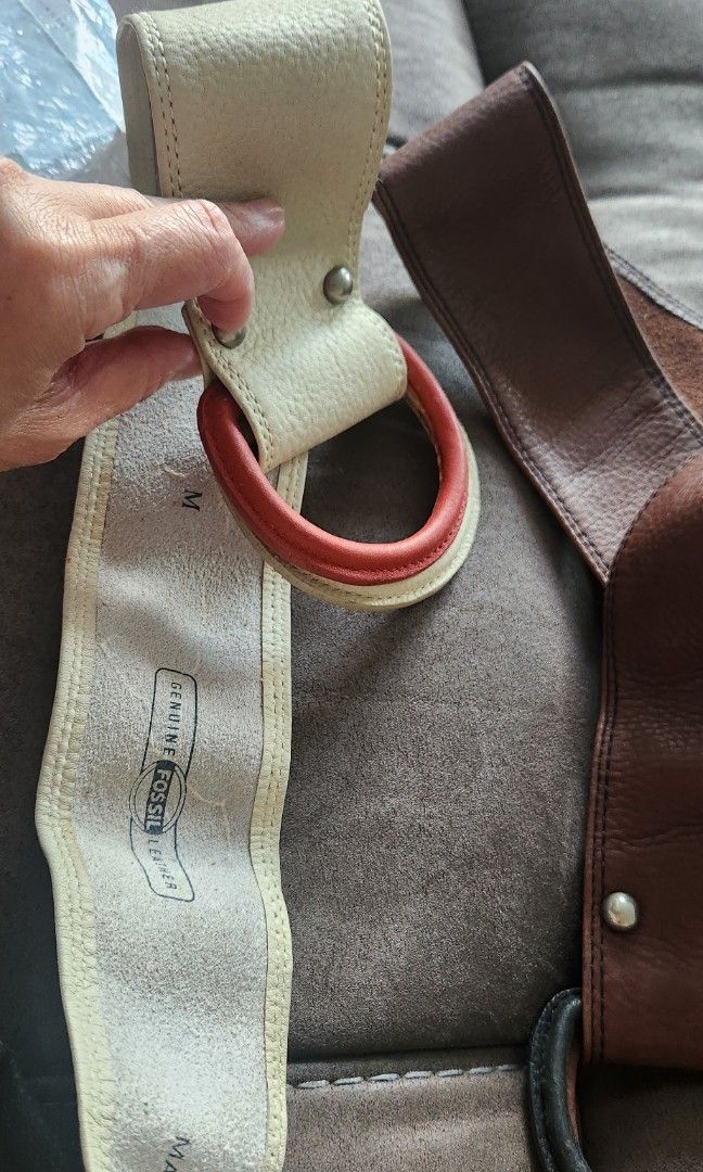 Genuine leather fossil sales