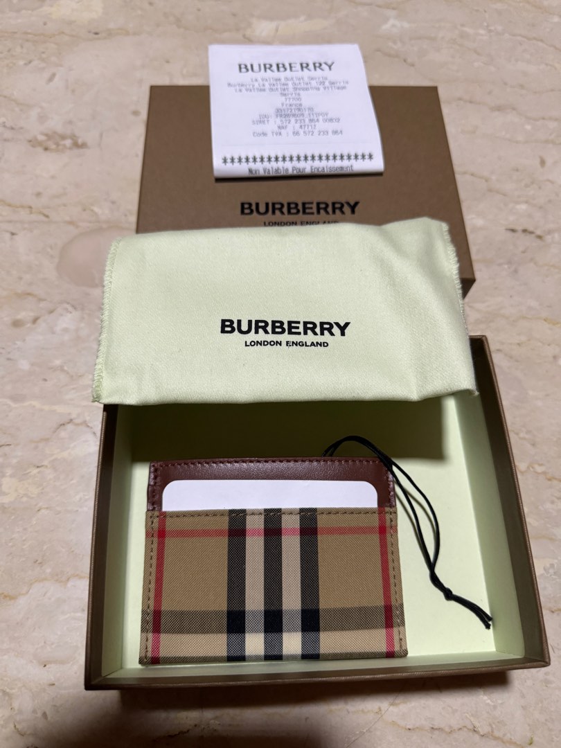 Free Delivery Burberry Slim Card Holder Luxury Bags Wallets