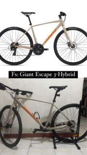 Giant Escape-3 Hybrid with cycling shoes