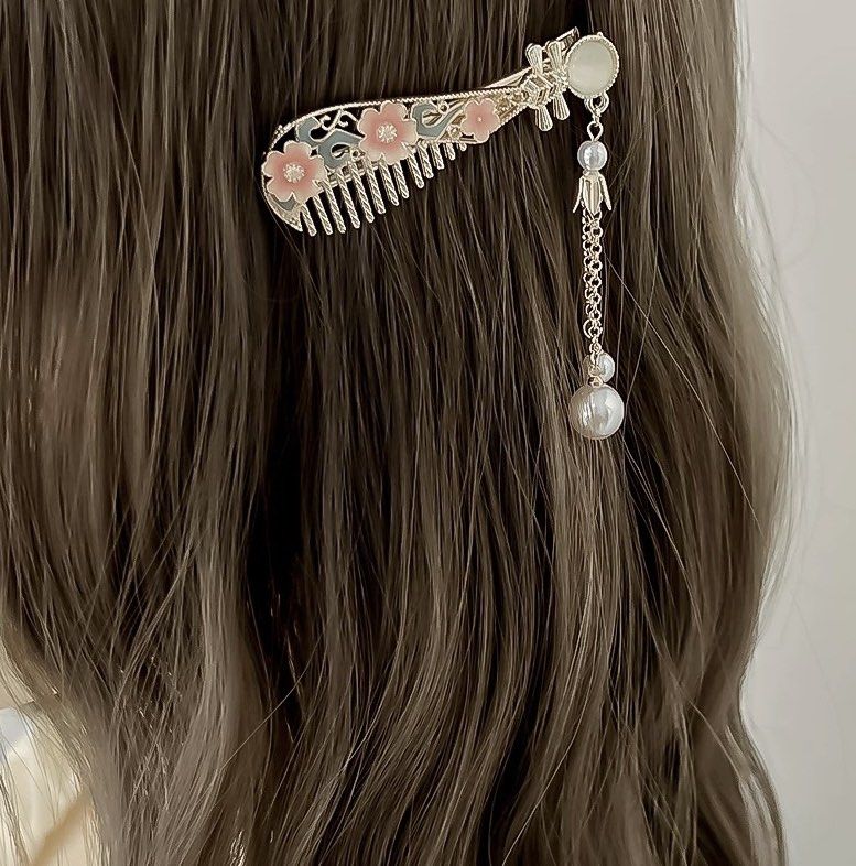 Hair Clip Ancient style flower pipa Women s