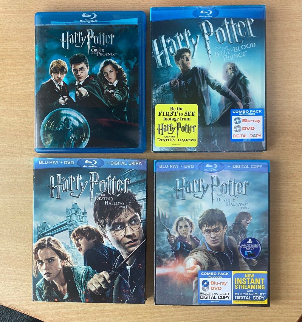 Harry Potter DVD/Blu-ray combo set of movies. Includes all movies in series