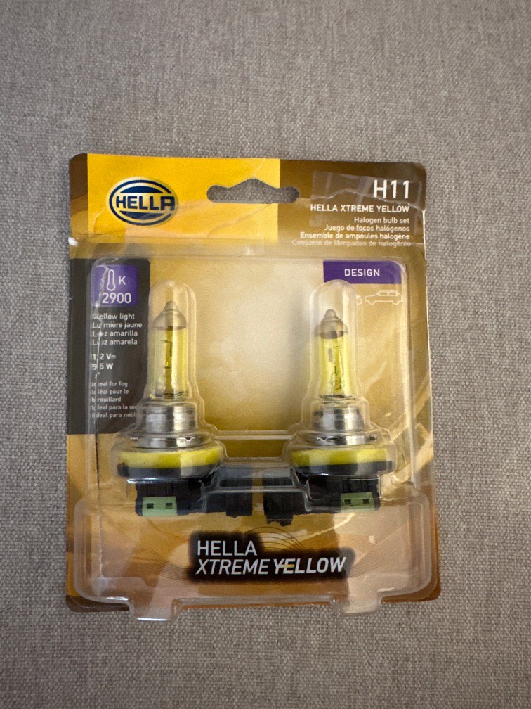 Hella H11 Xtreme Yellow Halogen bulb, Car Accessories, Electronics & Lights on Carousell