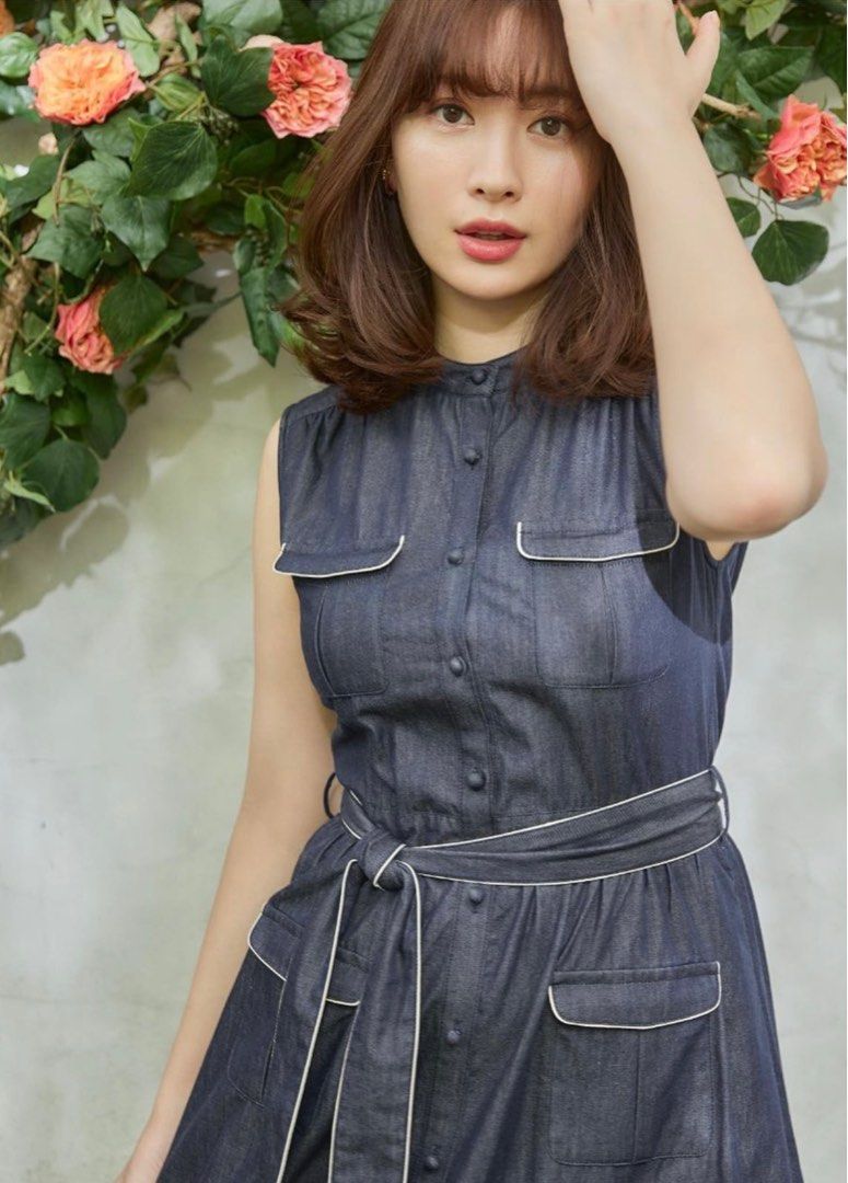 Herlipto Marseille Belted Denim Dress